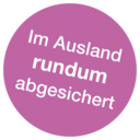 Das Icon verdeutlicht, dass Sie im Ausland rundum abgesichert sind.